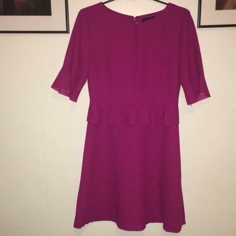 Banana Republic Peplum Dress Fuchsia Sz 4